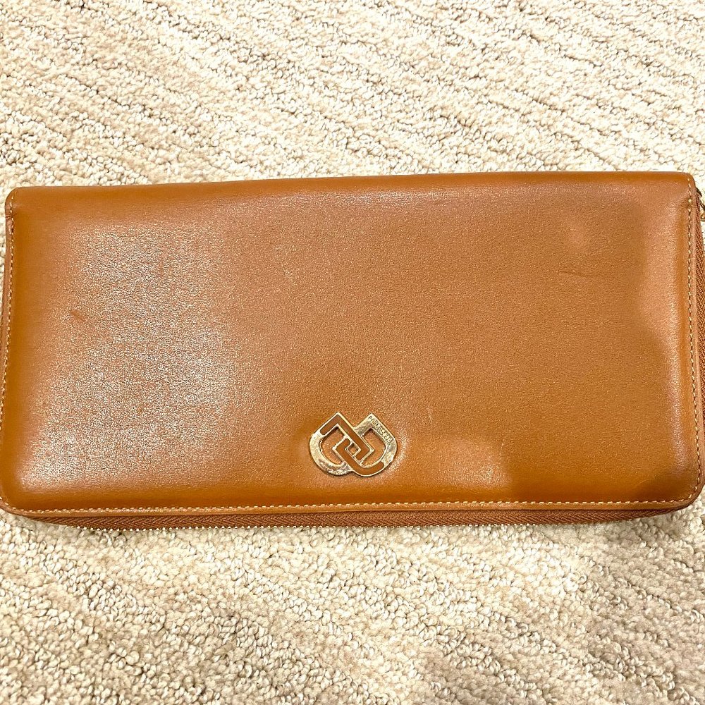 DSQUARED2 Brown Leather Clutch